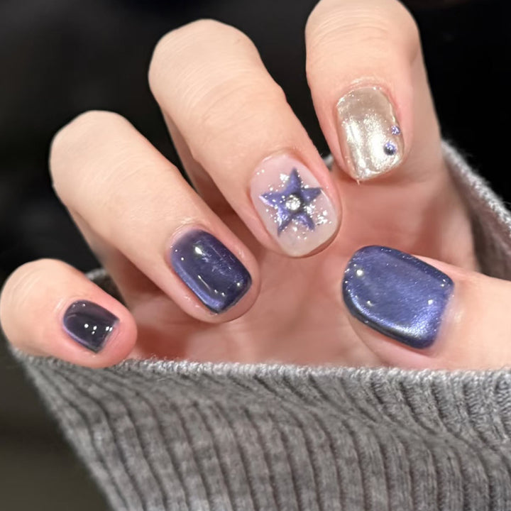 Glamorous Artistic Press-On Nail Set Bowlift