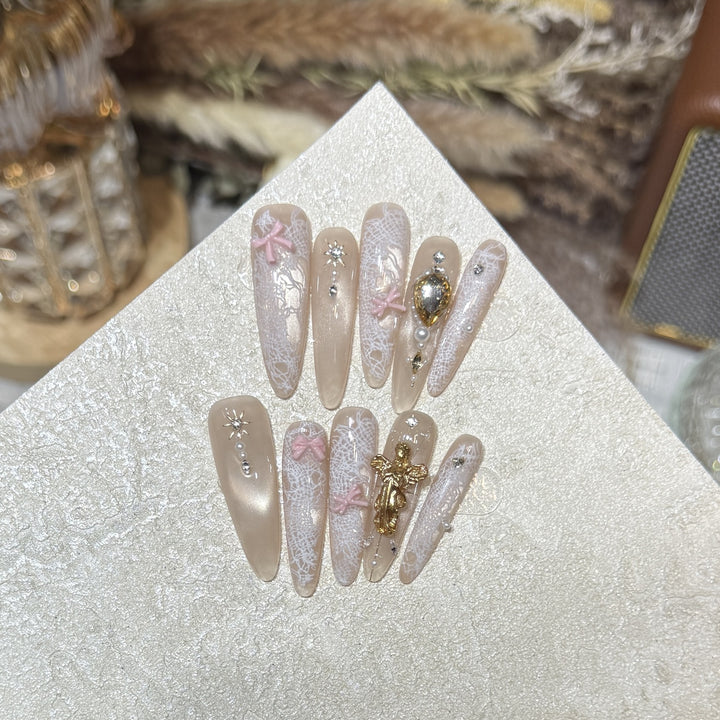 Decorative Press-On Nail Tips Bowlift
