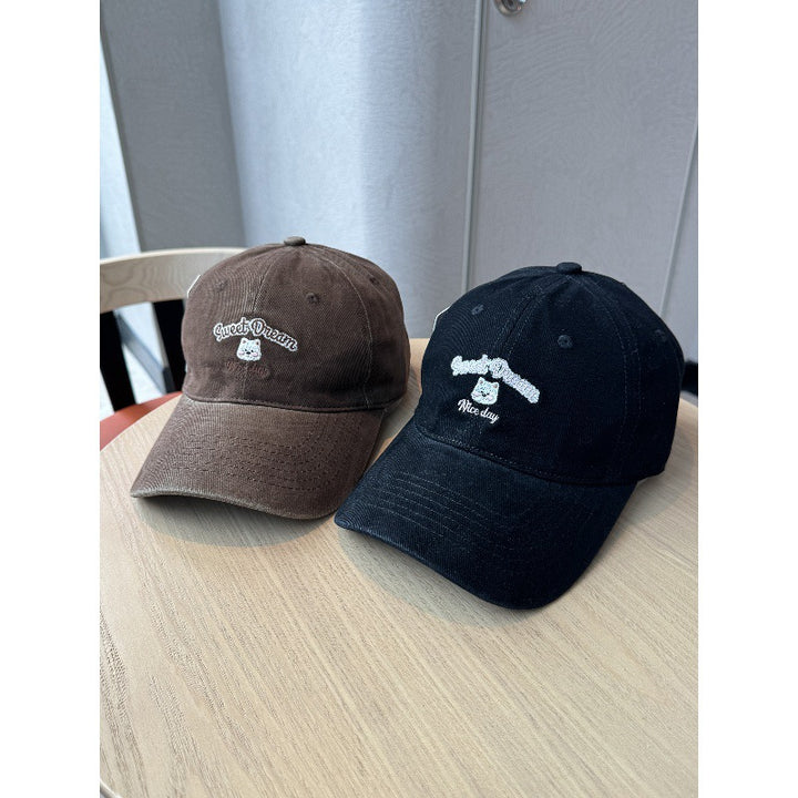 Women's Playful Embroidered Cap Bowlift