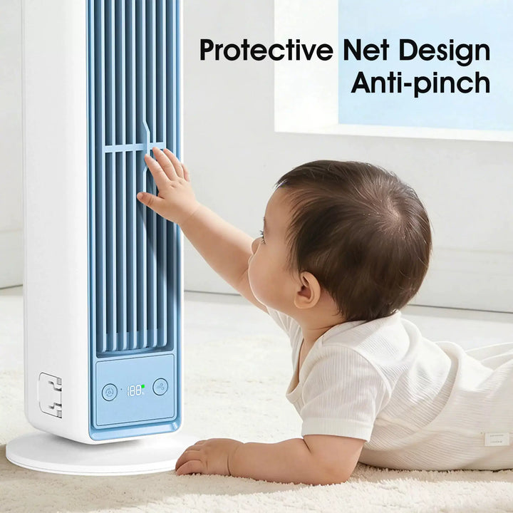 Unisex One Size Slim Vertical Personal Air Circulator with Remote Control Adjustable Louvers Whisper-Quiet DC Motor Bowlift