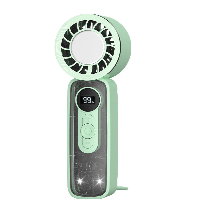 Unisex Portable USB Fan with LED Display Bowlift