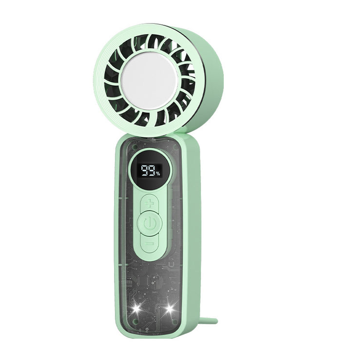 Unisex Portable USB Fan with LED Display Bowlift