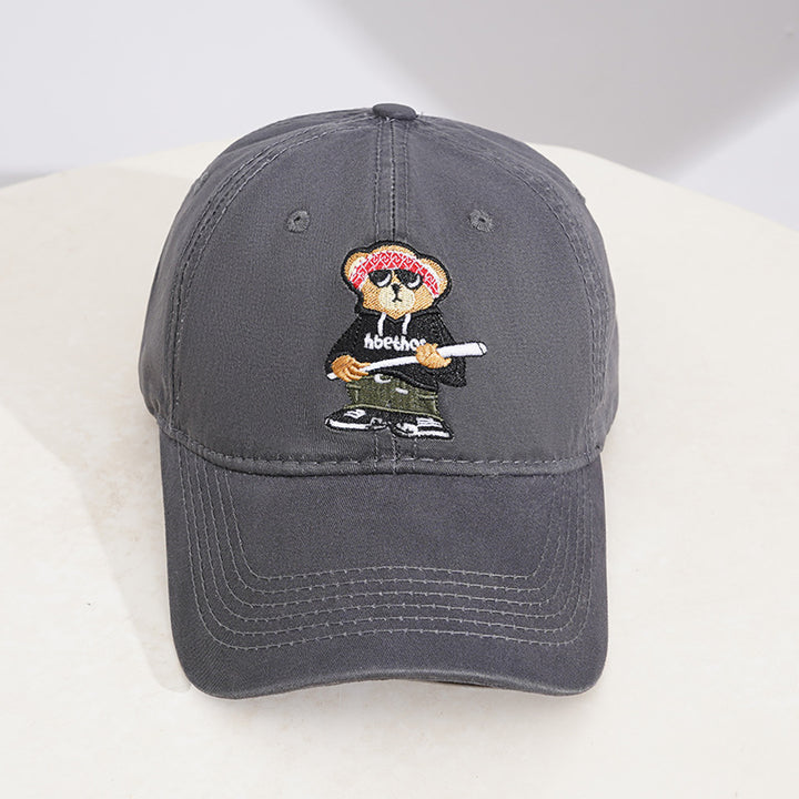 Men's Embroidered Cartoon Character Baseball Cap Bowlift