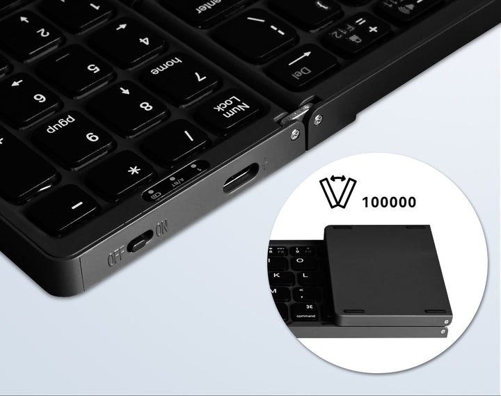 Portable Bluetooth Keyboard with Integrated Touchpad Bowlift
