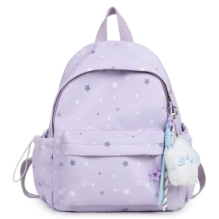 Starry Patterned Plush Backpack Bowlift