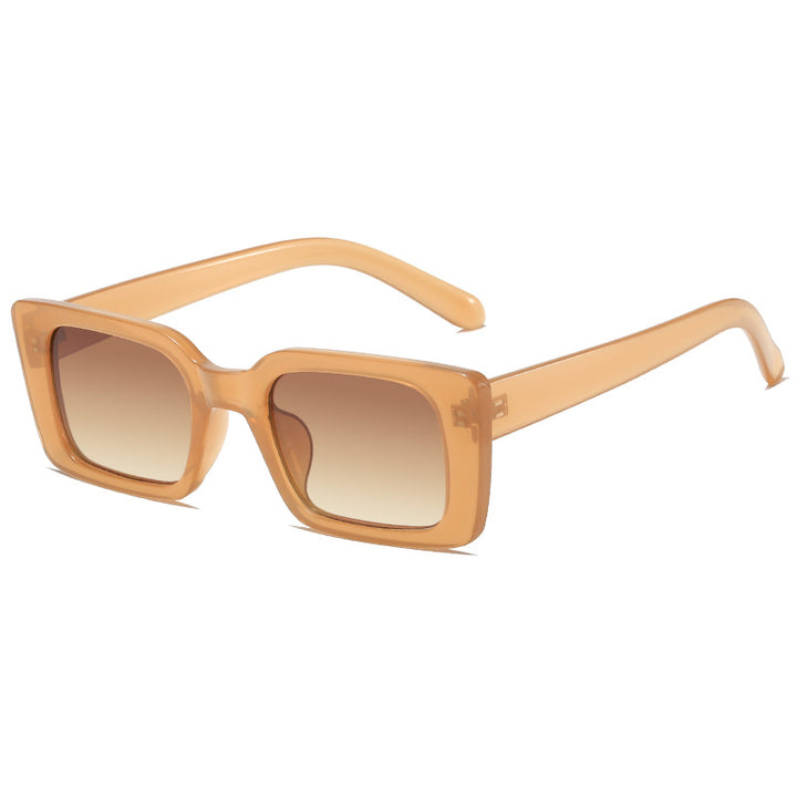 Women's fashionable square sunglasses with wide, glossy frame Bowlift