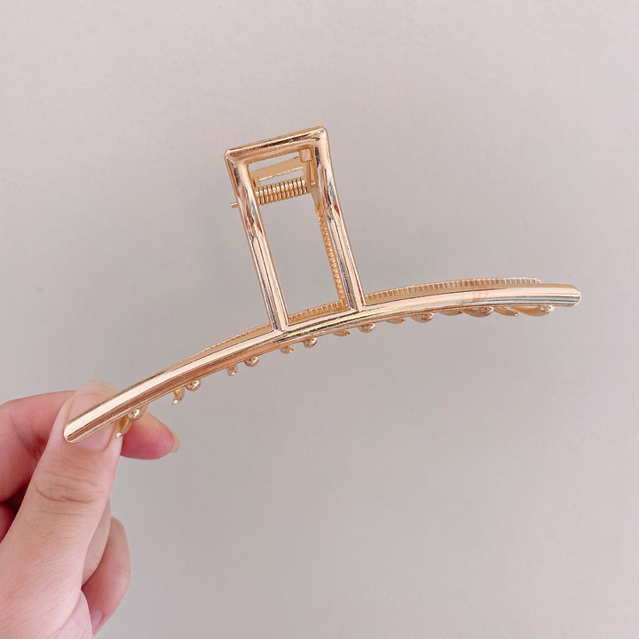 Elegant Chrome Hair Clip Bowlift