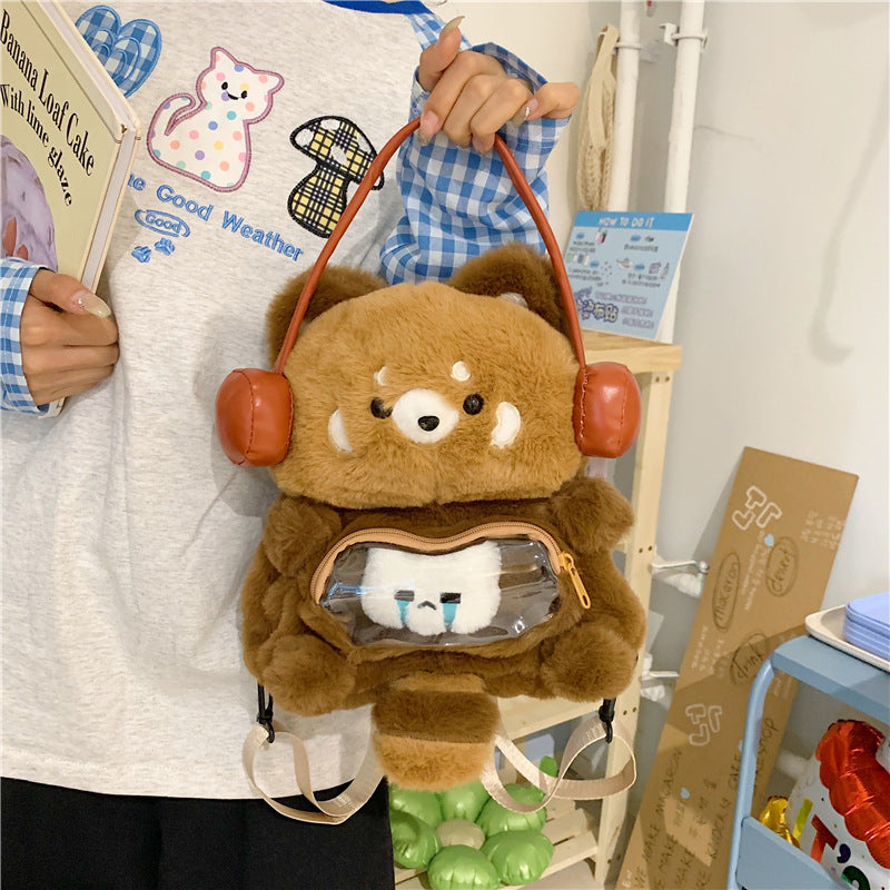 Cute Plush Animal-Themed Backpack Bowlift