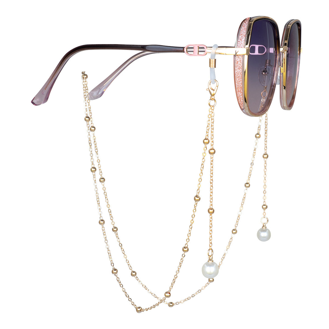 Elegant Pearl-Accent Eyewear Chain Bowlift