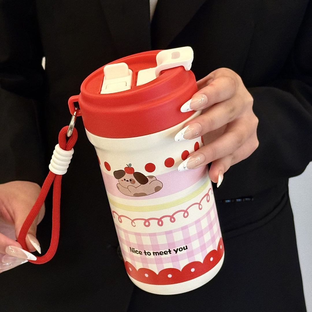 Ladies Insulated Drinking Cup with Cheerful Rabbit Design Bowlift