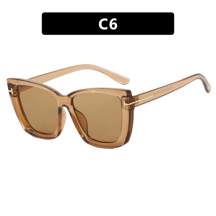 Women's large sunglasses in modern design with trendy tortoise pattern Bowlift