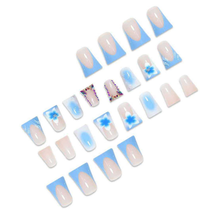 Artistic Long Press-On Nail Extensions Bowlift
