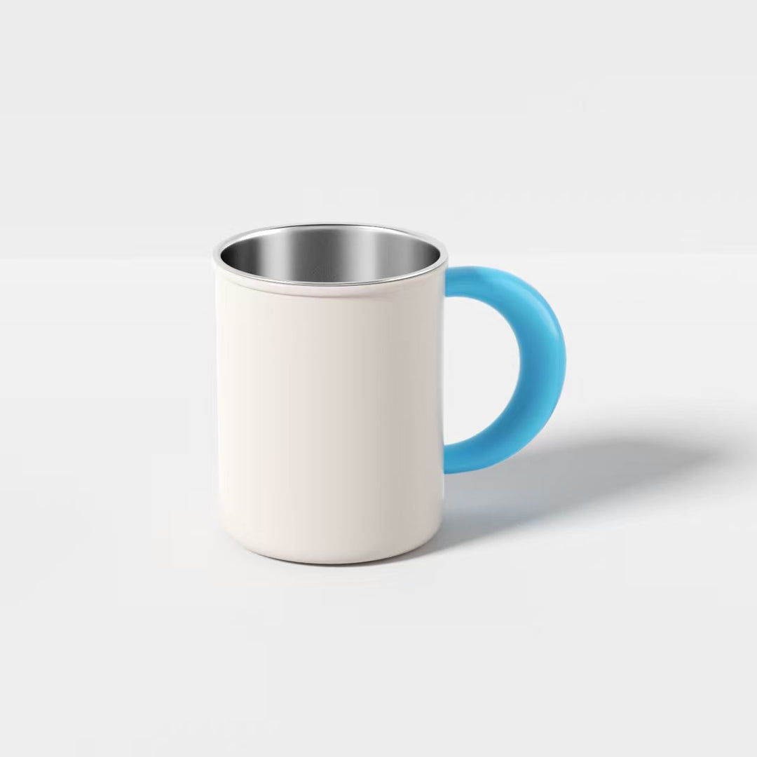 Stainless Steel Coffee and Tea Cup with Ergonomic Handle Bowlift