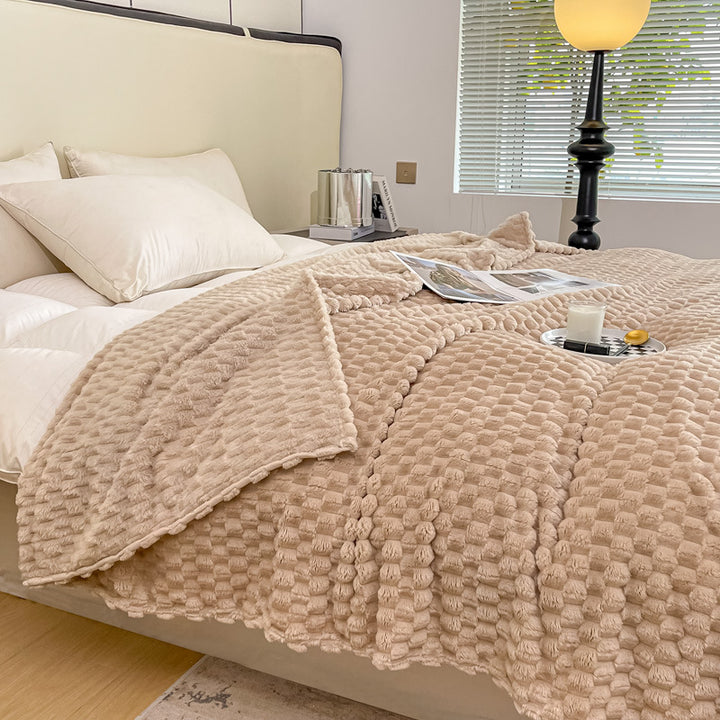 Luxurious Textured Throw Blanket Bowlift