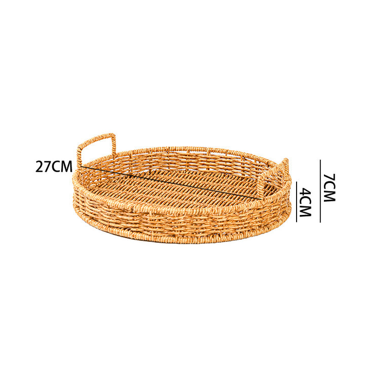 Ladies Round Serving Rack Made of Braided Material Bowlift