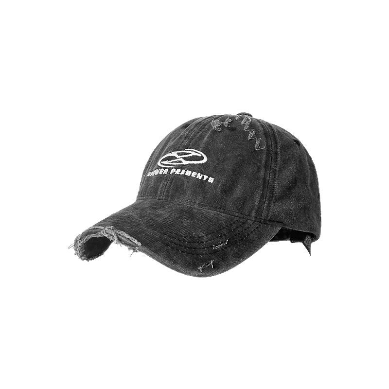 Men's Distressed Denim Baseball Cap Bowlift 1784270624
