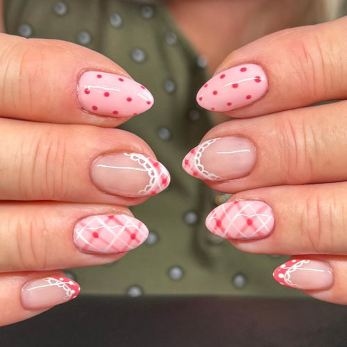 Artistic nail extensions with elegant patterns Bowlift