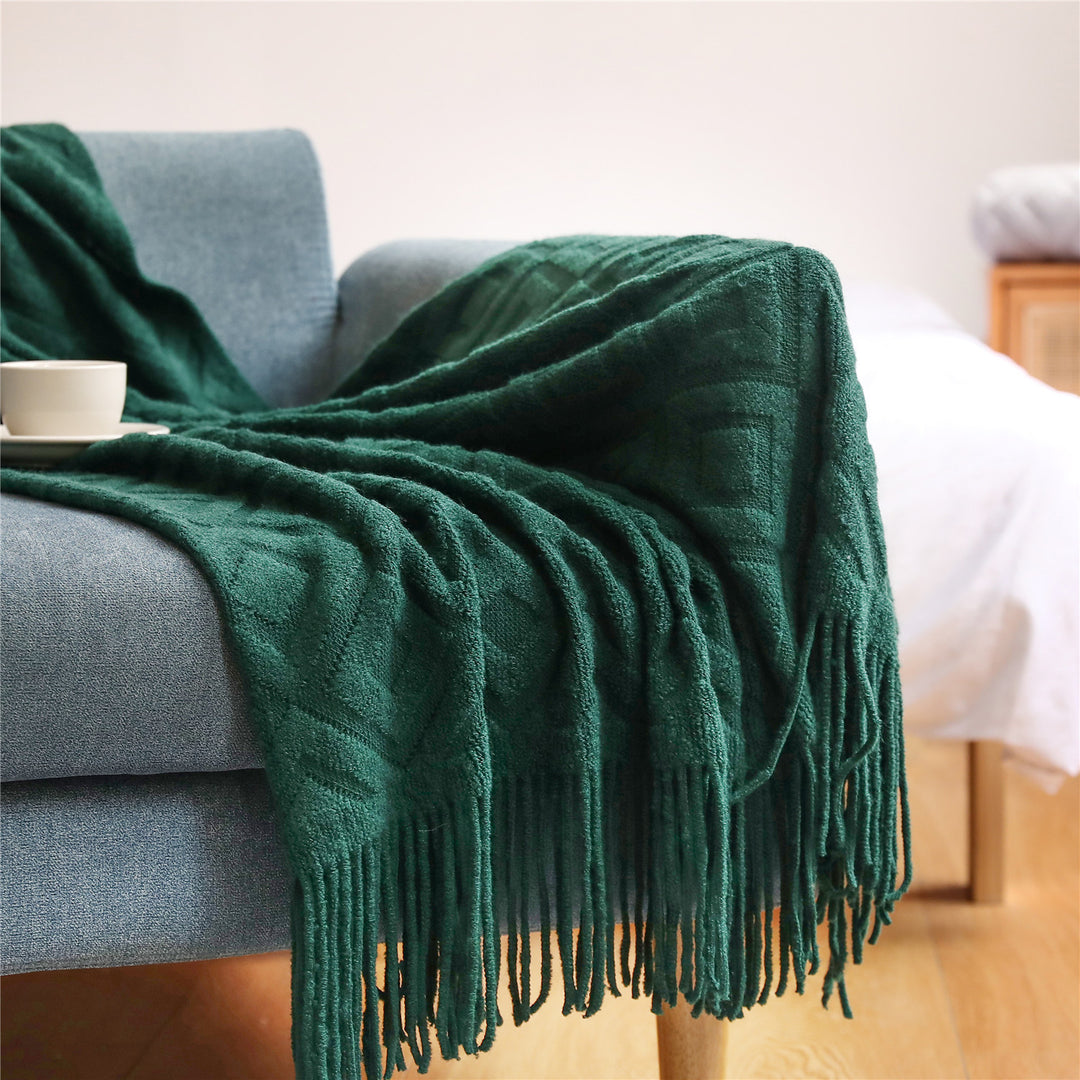 Cozy Decorative Woven Throw Blanket Bowlift