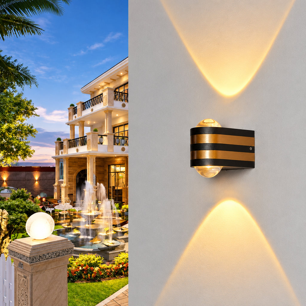 Modern Outdoor Half-Moon Wall Light