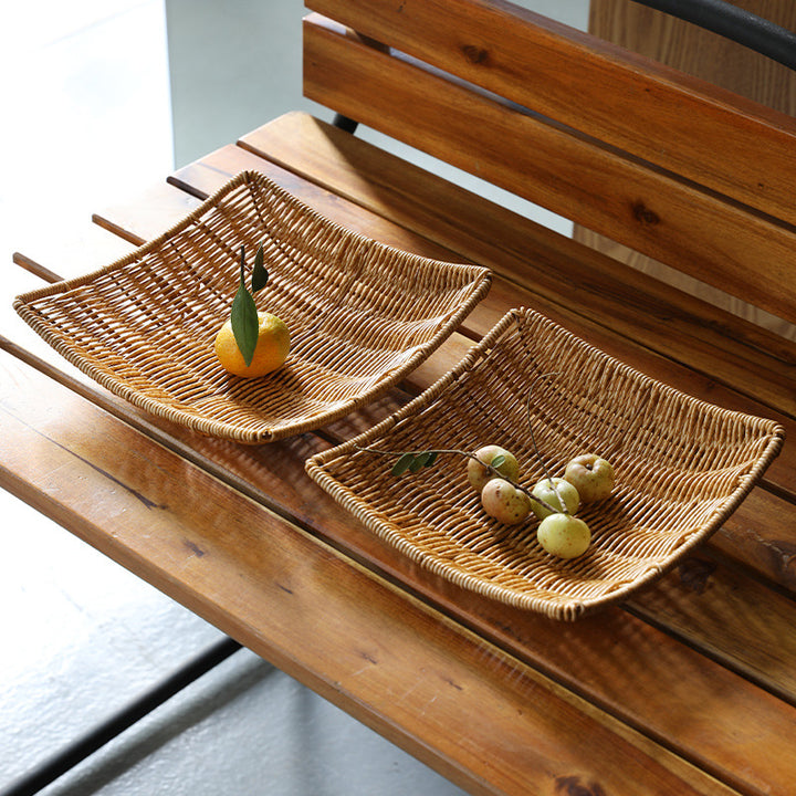 Handwoven Decorative Serving Basket Bowlift
