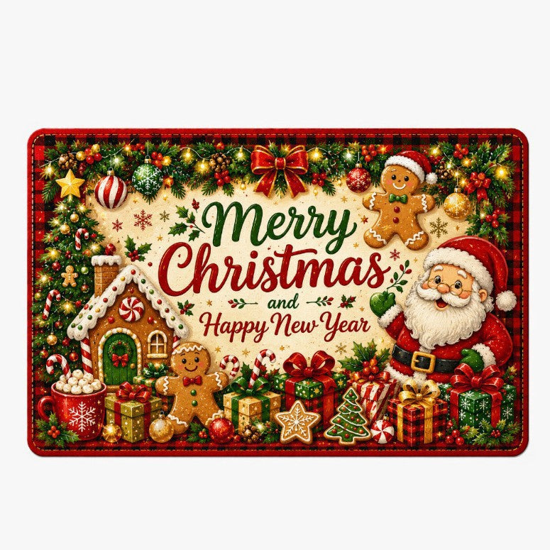 Christmas-Themed Decorative Floor Mat Bowlift