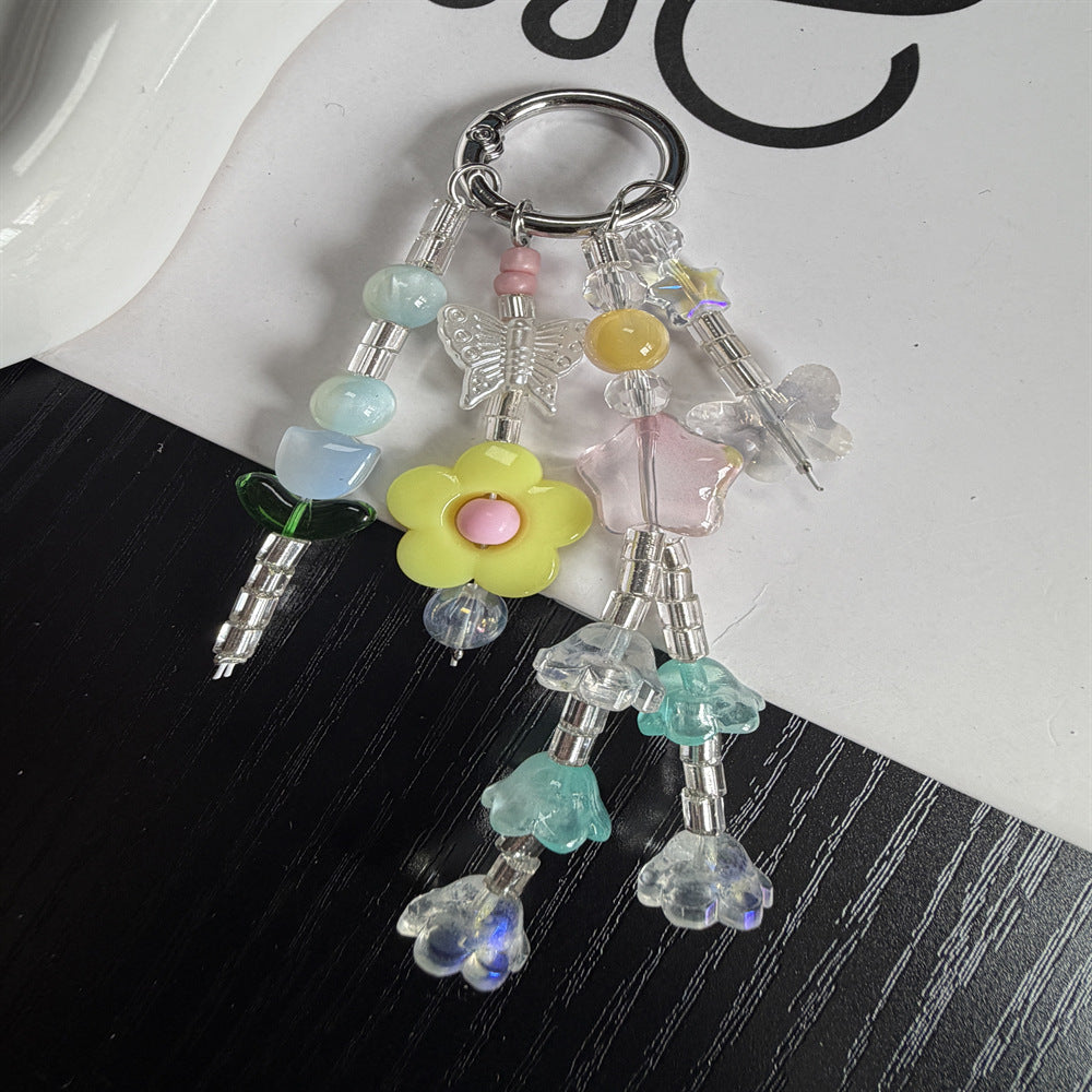 Decorative Beach-Themed Charm Keychain Bowlift