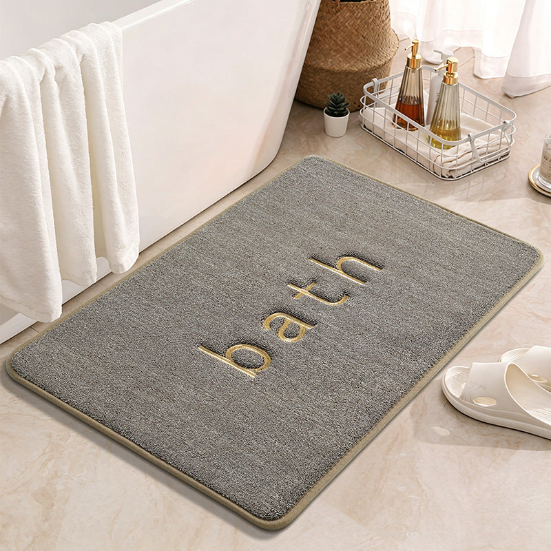 Plush Embossed Bathroom Mat