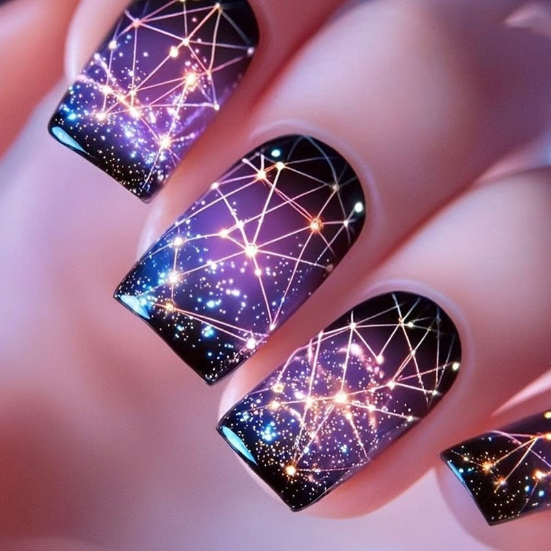 Artificial nails in elegant French tip design Bowlift