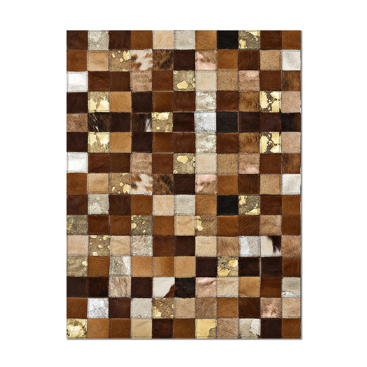 Rustic Patchwork Area Rug Bowlift
