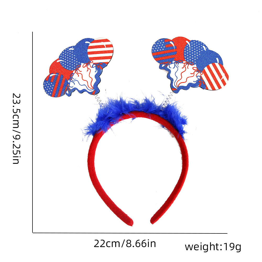 Unisex nan federnd Star Antennas Headband with multilayered ribbon fringes and padded headband Bowlift