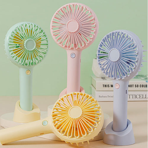Women Portable Hand Fan with Variable Speed Level Bowlift