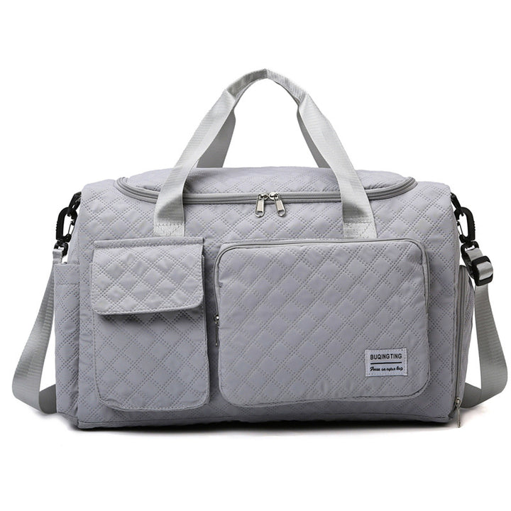 Spacious Quilted Weekend Duffle Bag Bowlift