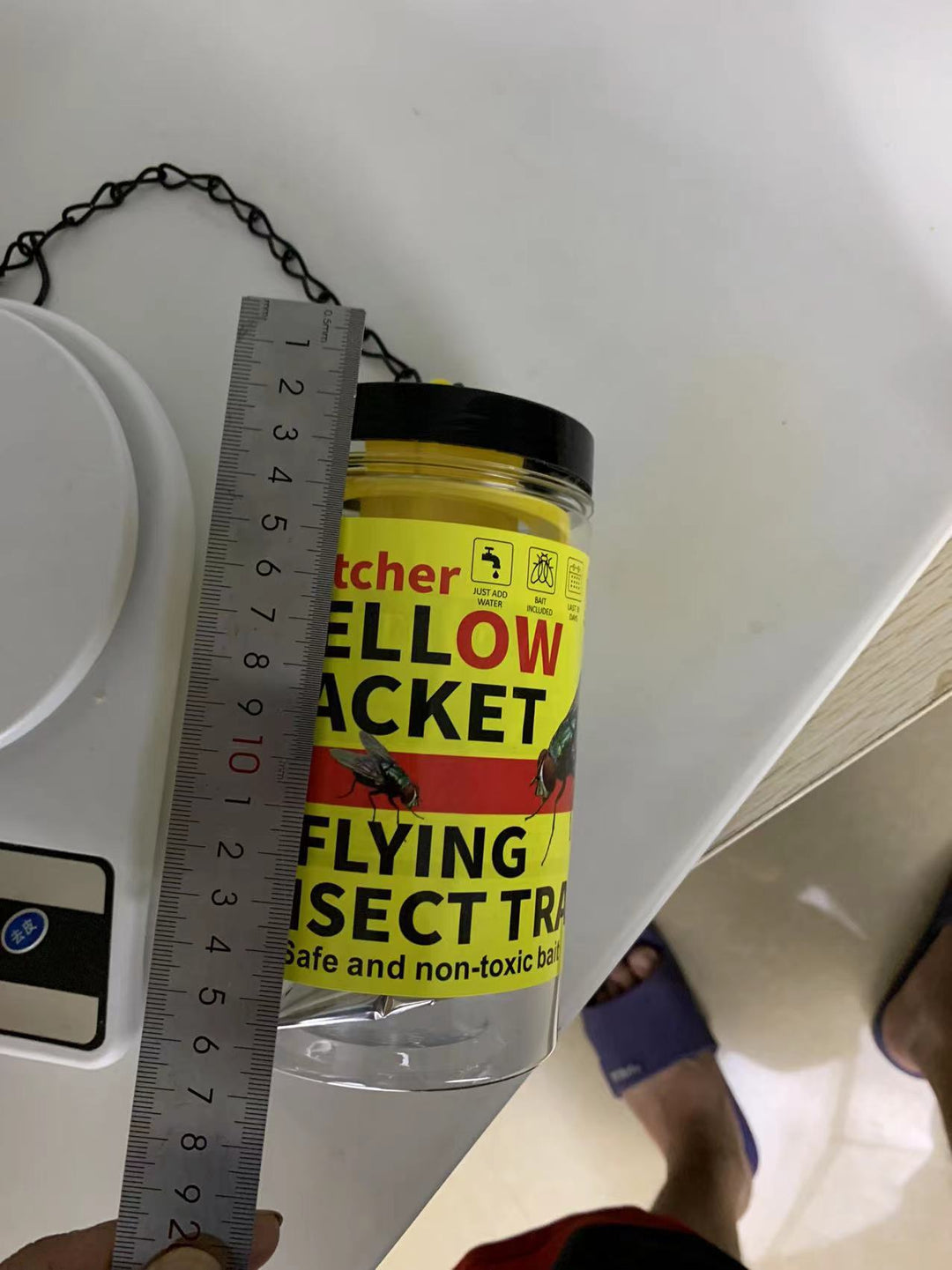 Hanging Refillable Wasp and Flying Insect Trap with Non-Toxic Bait Reservoir Bowlift
