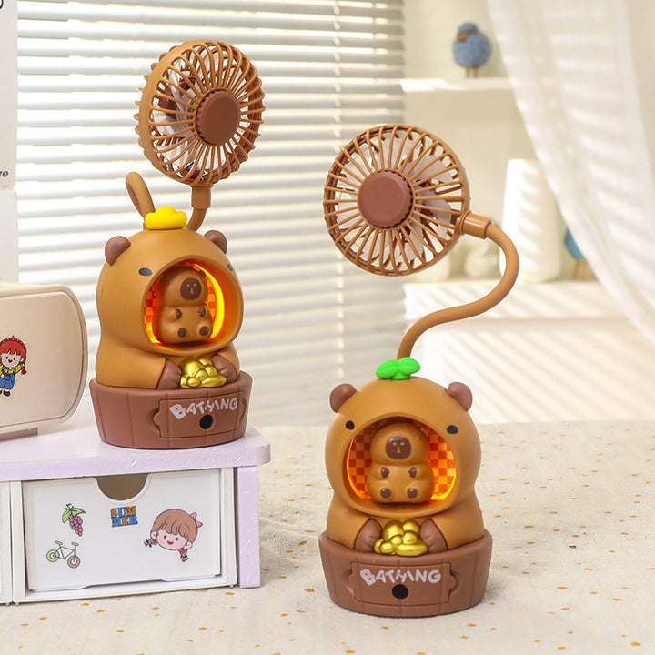Women's creative table fan with LED lighting Bowlift