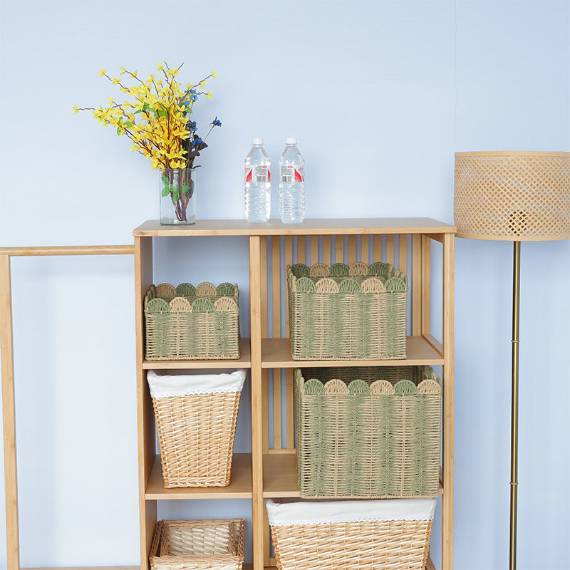 Scalloped Edge Decorative Storage Basket Bowlift