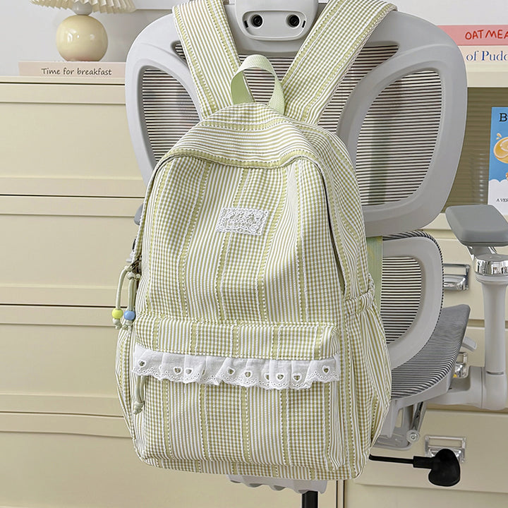 Stylish Striped Design Backpack Bowlift