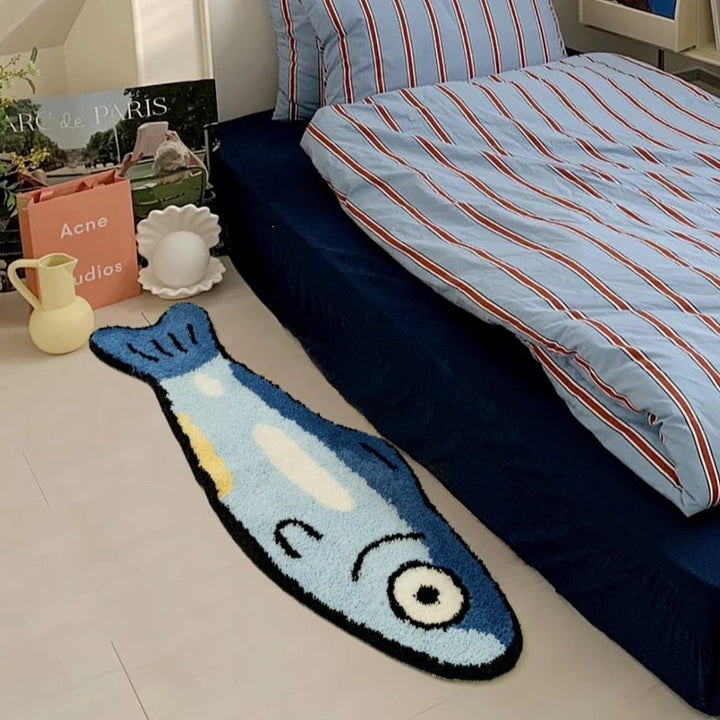 Playful Fish-Shaped Bath Mat Bowlift