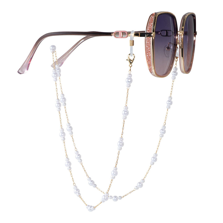 Pearl-Linked Eyewear Holder Bowlift