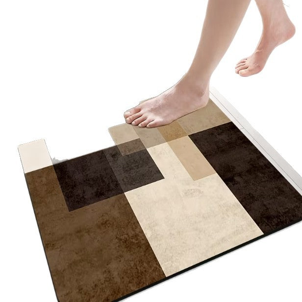 Geometric Patterned Anti-Slip Bath Mat Bowlift