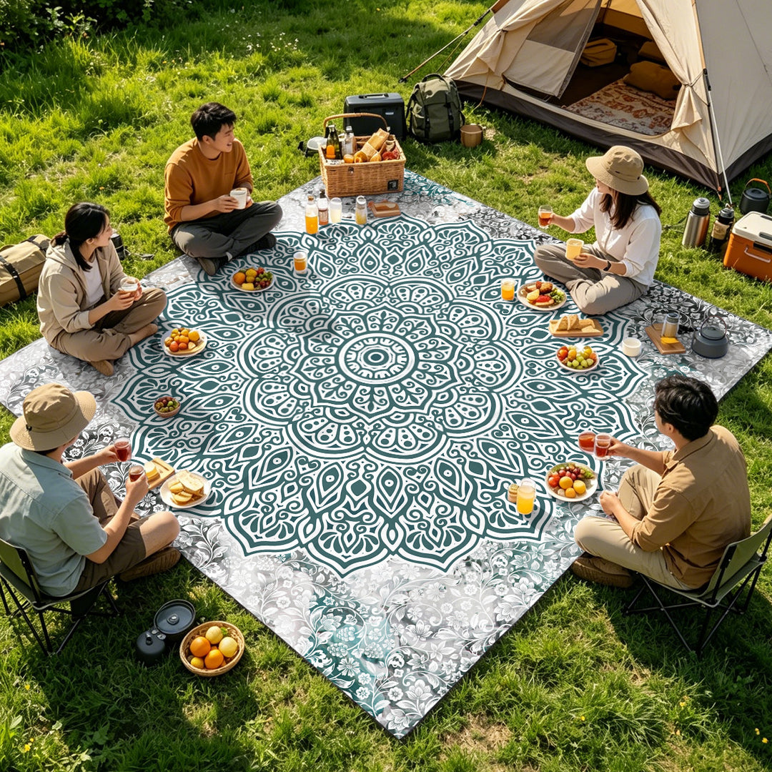 Mandala Design Beach Mat Bowlift