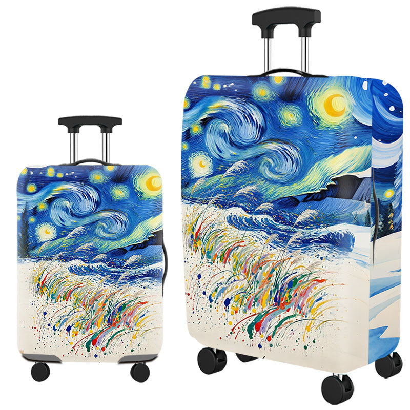 Tropical Leaf Print Hard Shell Luggage Bowlift