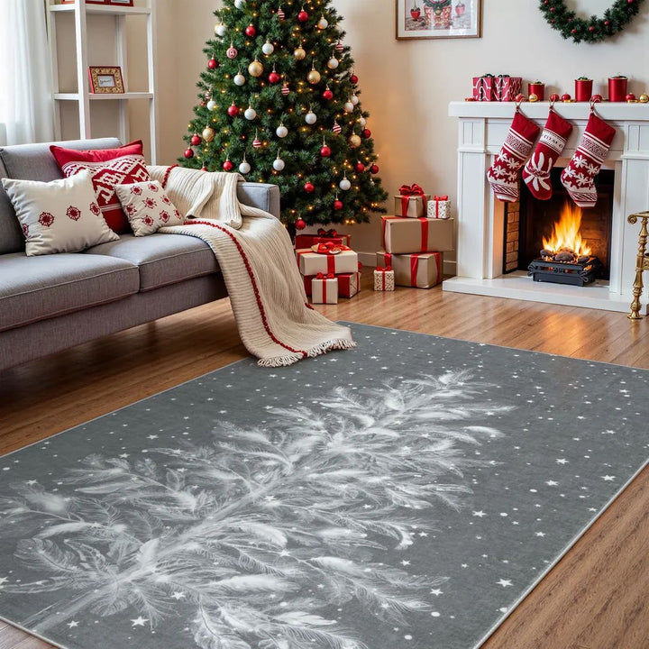 BowLift | Christmas Rug - Crystal Velvet Living Room Bedroom Non-Slip And Stain-Resistant Rug