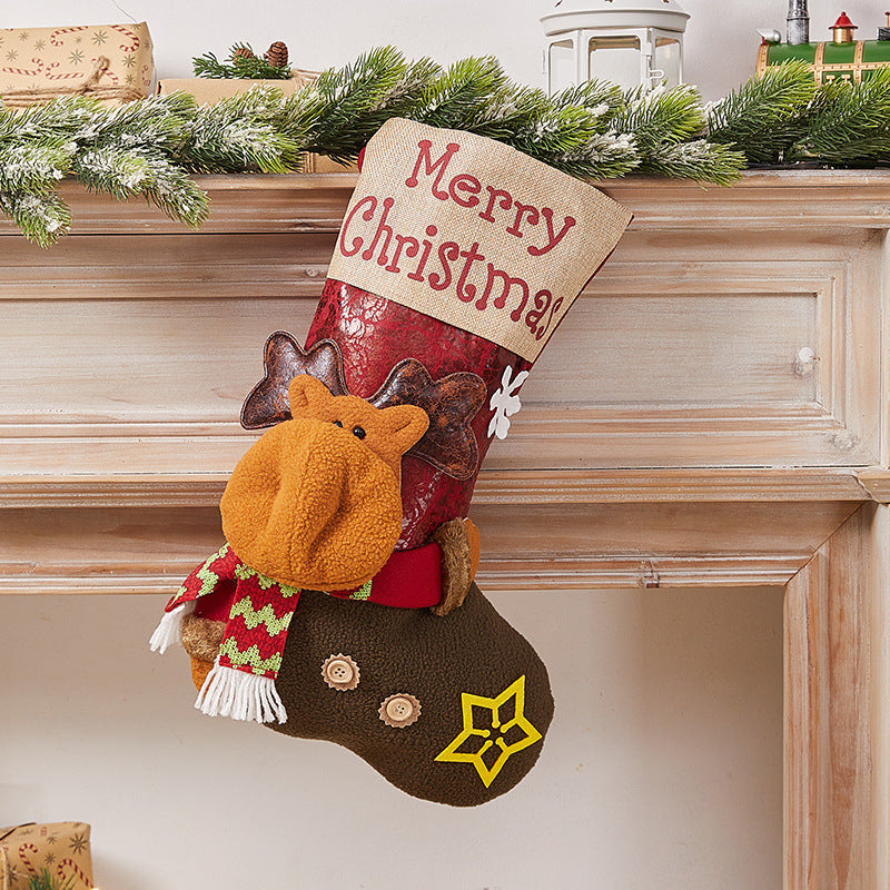Festive Christmas stocking with nostalgic design Bowlift