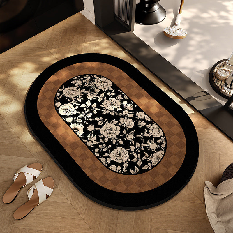 Checkerboard Patterned Entryway Mat Bowlift