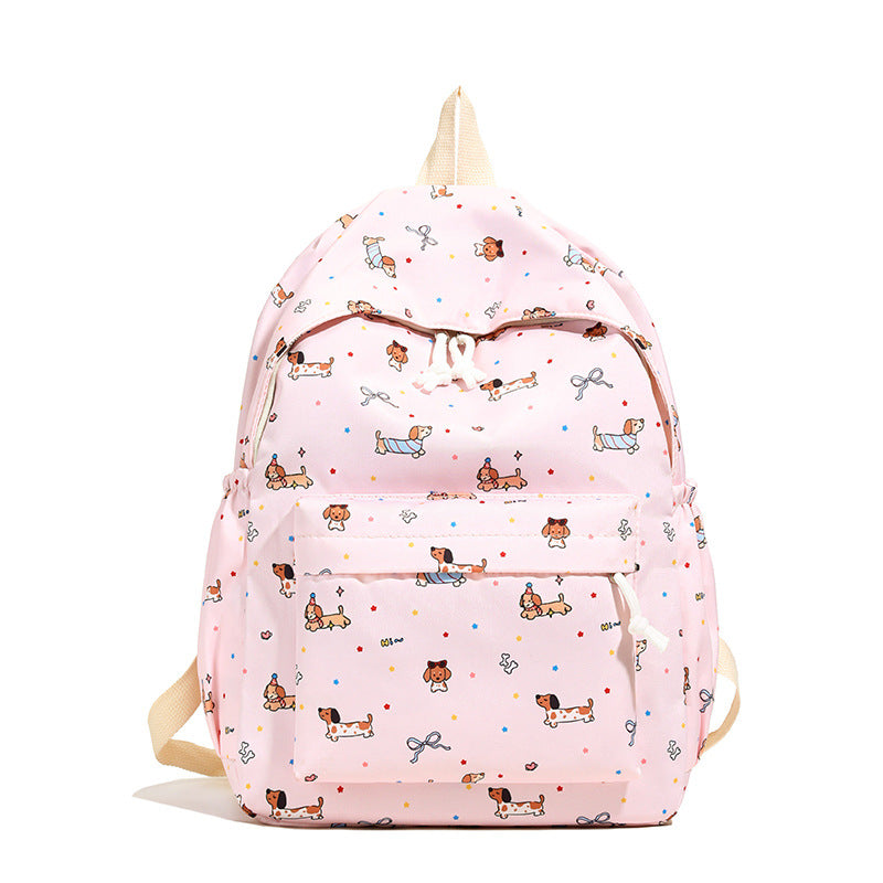 Backpack with Cheerful Dog Motif Bowlift