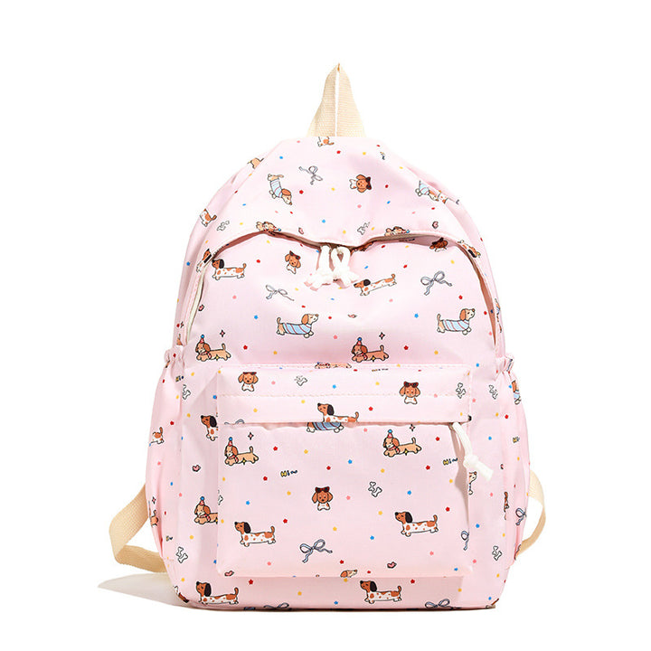 Backpack with Cheerful Dog Motif Bowlift