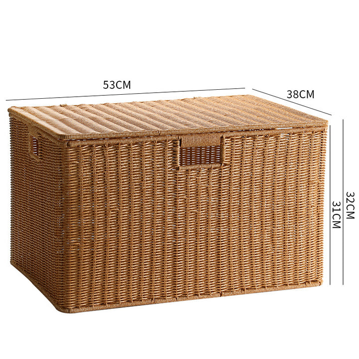 Unisex Multifunctional Storage Box made of natural wicker Bowlift