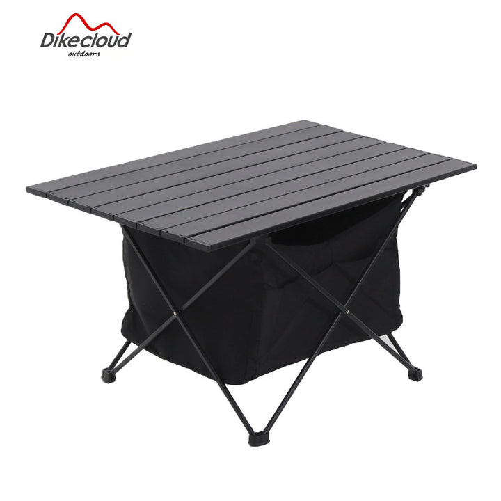 Foldable Camping Table With Integrated Storage Bowlift
