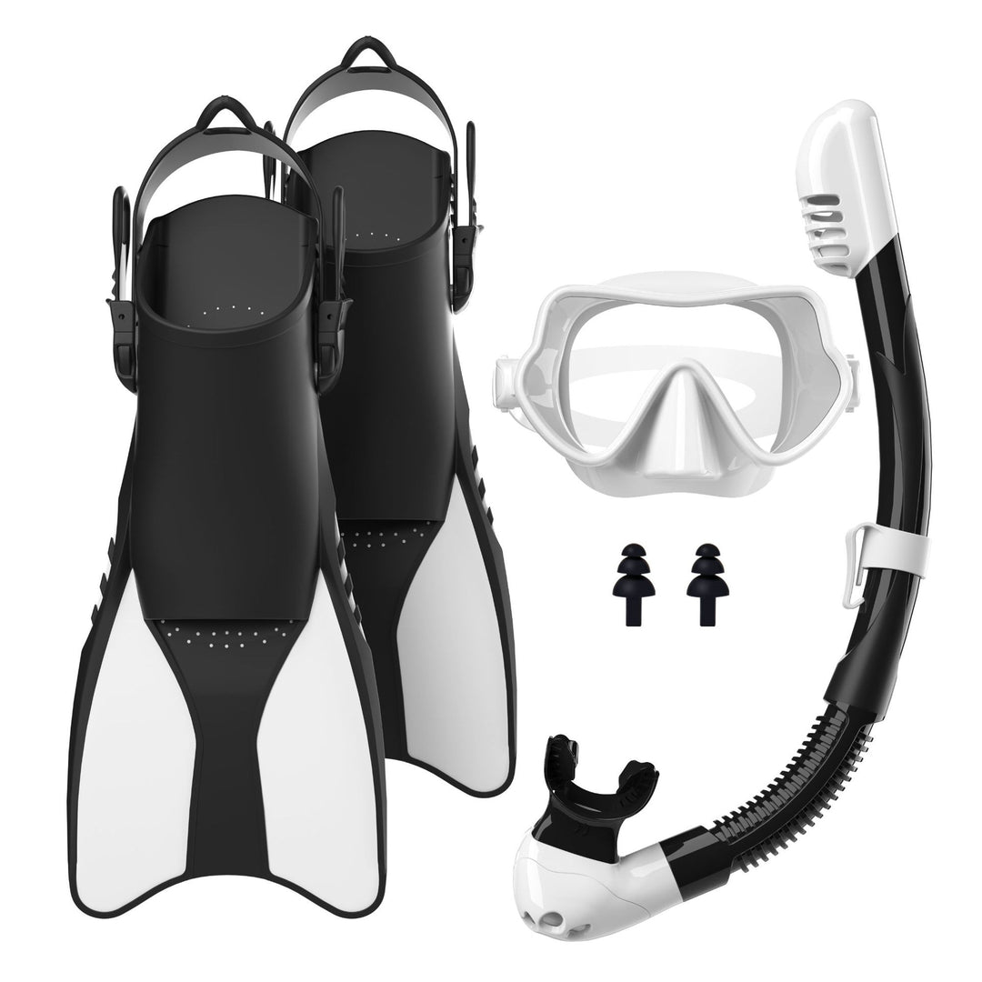 Snorkel set with high-quality fins and ergonomic diving mask Bowlift