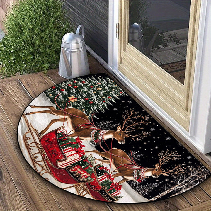 Festive Holiday-Themed Welcome Mat Bowlift